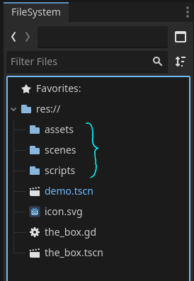 assets scripts folders